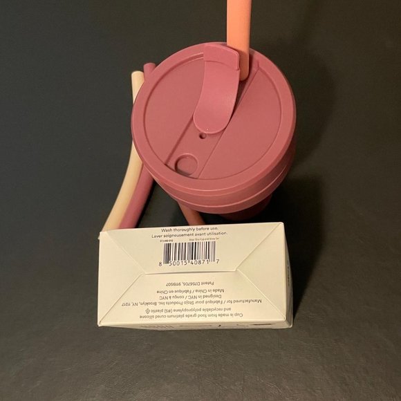 stojo Collapsible Cup with 4 reusable Straws, Brand New in Box, 12 oz - Picture 5 of 5